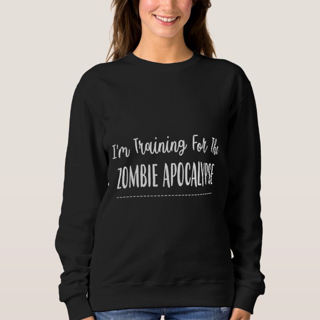 Sweatshirt Je m'entraîne pour la blague sarcastique (Devant)