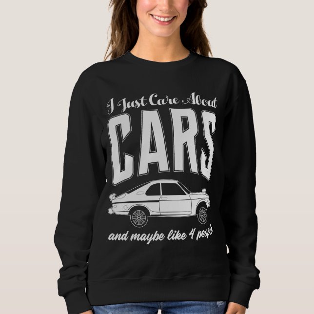 Sweatshirt Je m'inquiète juste du cadeau de voitures pour des (Devant)