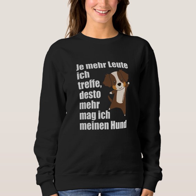 Sweatshirt Je n'aime pas les gens juste mon chien australien (Devant)