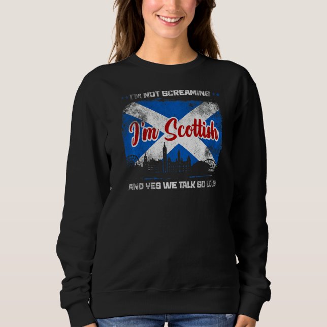 Sweatshirt Je ne crie pas Je suis écossais écossais 3 (Devant)