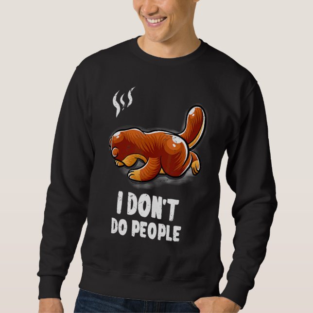 Sweatshirt Je ne fais pas les gens Introvertir le couchage Ne (Devant)