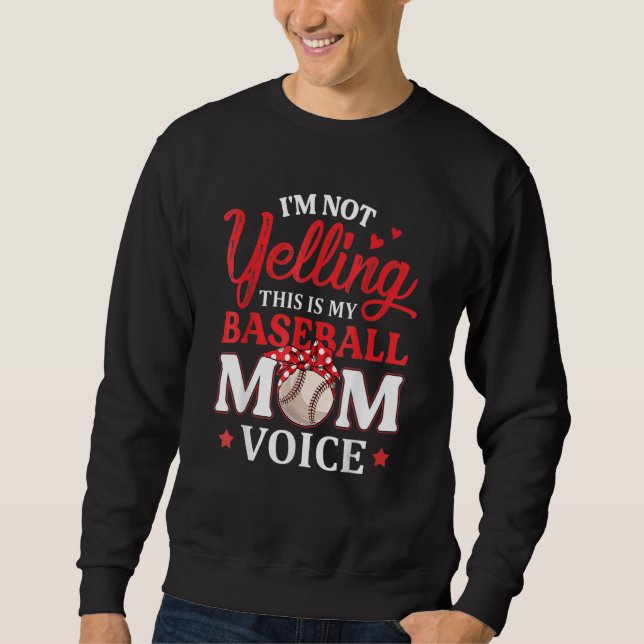 Sweatshirt Je ne hurle pas C'est ma base vocale maman de base (Devant)