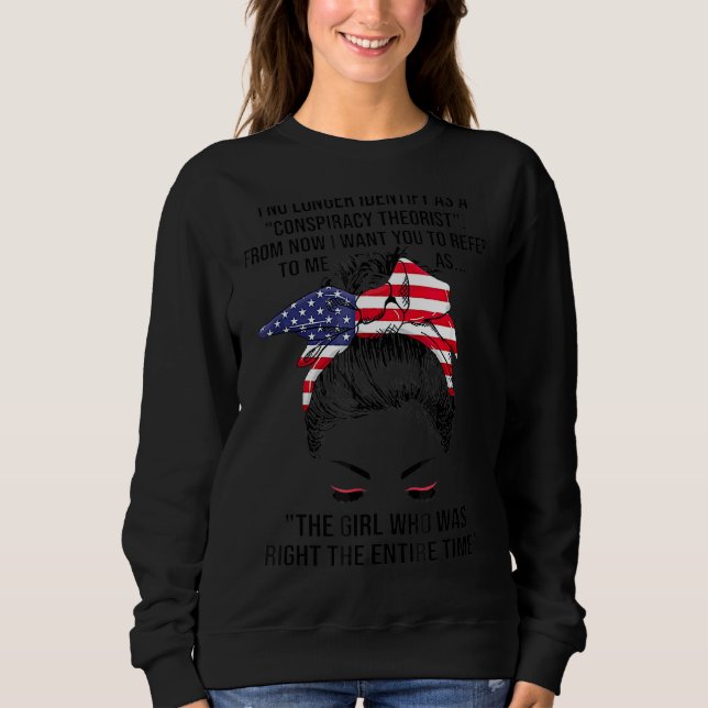 Sweatshirt Je Ne M'Identifie Plus Comme Un Mess Théoriste Con (Devant)