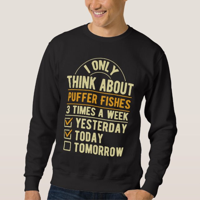 Sweatshirt Je ne pense qu'aux poissons-globes  Poisson-globe  (Devant)