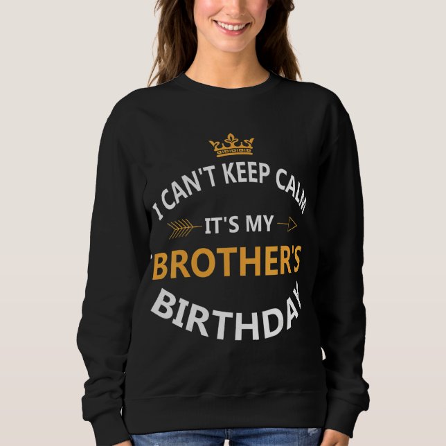 Sweatshirt Je ne peux pas garder le calme C'est le 1er annive (Devant)