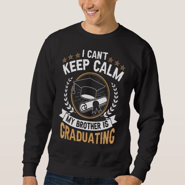 Sweatshirt Je ne peux pas garder le calme Mon frère est diplô (Devant)