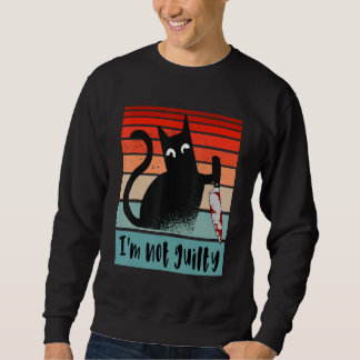 Sweatshirt Je ne suis pas coupable Innocent Chat avec un cout