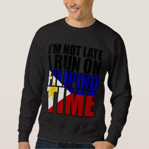 Sweatshirt Je ne suis pas en retard Je cours à l'heure philip