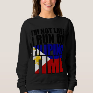 Sweatshirt Je ne suis pas en retard Je cours à l'heure philip