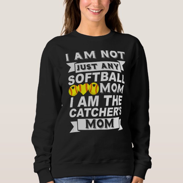 Sweatshirt Je ne suis pas n'importe quelle maman de softball  (Devant)