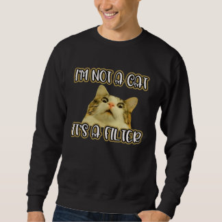 Sweatshirt Je ne suis pas un chat, c'est un filtre Vidéo vir