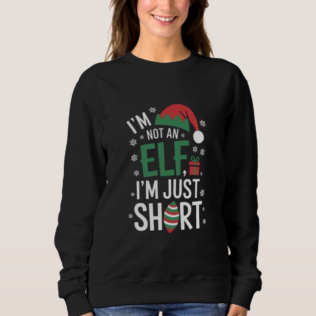 Sweatshirt Je ne suis pas un elfe juste un court Noël drôle N (Devant)