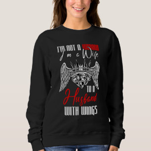 Sweatshirt Je ne suis pas une veuve Je suis une femme d'un ma
