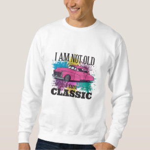 Sweatshirt Je ne suis pas vieux Je suis classique Grungy Colo