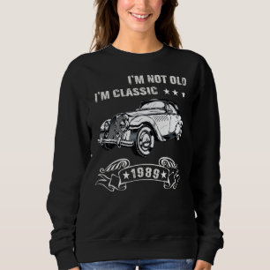 Sweatshirt Je ne suis pas vieux Je suis un classique Né 1989