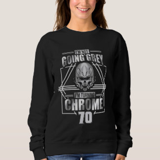 Sweatshirt Je ne vais pas gris Im Turning Chrome Motorcycle 7