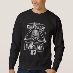 Sweatshirt Je ne vais pas gris Im Turning Chrome Motorcycle 8