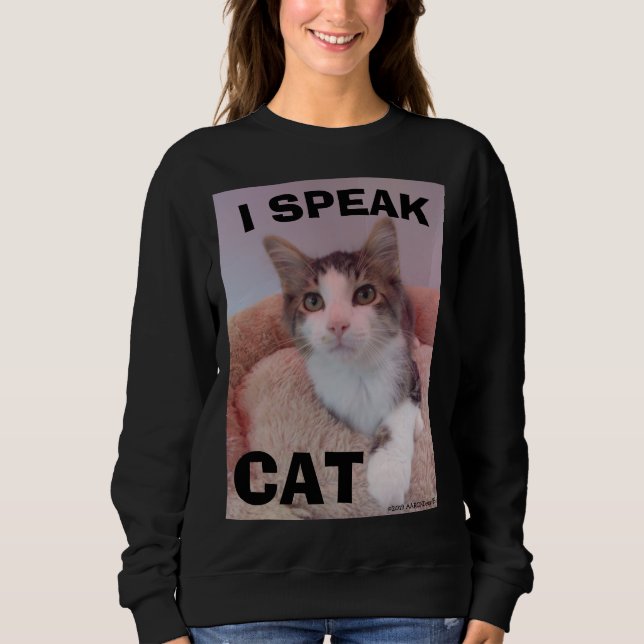 Sweatshirt Je parle chat T-Shirt Ragdoll Cat Gizmo (Devant)