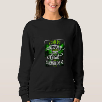 Sweatshirt Je peux faire toutes choses par Christ qui me fort