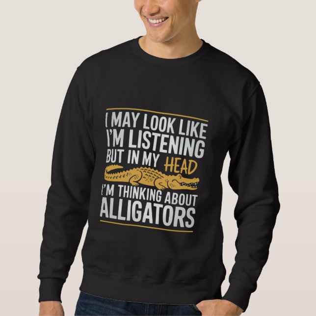Sweatshirt Je peux sembler être en train d'écouter Amoureux d (Devant)
