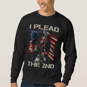 Sweatshirt Je plaide le 2ème amendement Soldat USA Pro arme R