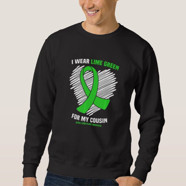 Sweatshirt Je Porte De La Chaux Vert Pour Ma Cousine Blessure (Devant)