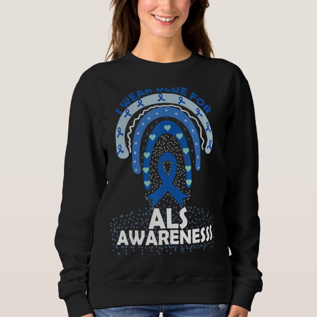 Sweatshirt Je Porte Du Bleu Pour Le Mois De Sensibilisation A (Devant)
