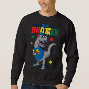 Sweatshirt Je Porte Du Bleu Pour Ma Frère Sensibilisation sur