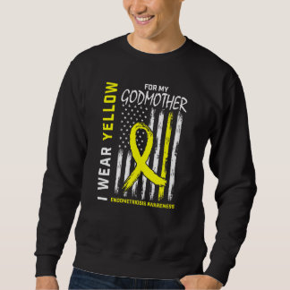Sweatshirt Je Porte Du Jaune Pour Ma Godmère Endometriose Awa