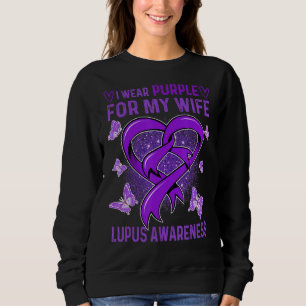 Sweatshirt Je Porte Du Purple Pour Mon Épouse Lupus Mois De S