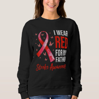 Sweatshirt Je Porte Du Rouge Pour Mon Père Survivant De Sensi