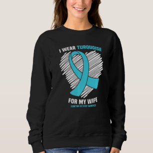 Sweatshirt Je Porte Du Turquoise Pour La Récupération De La T