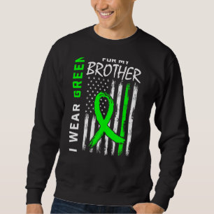 Sweatshirt Je Porte Du Vert Pour Mon Frère Kidney Disease