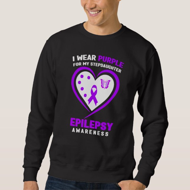 Sweatshirt Je porte du violet pour la sensibilisation à l'épi (Devant)