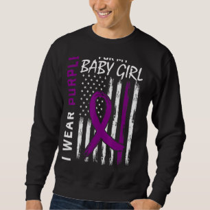 Sweatshirt Je Porte Du Violet Pour Ma Fille Bébé Lupus Awar