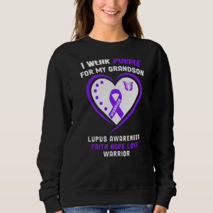 Sweatshirt Je Porte Du Violet Pour Ma Sensibilisation Au Lupu