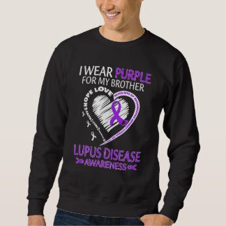 Sweatshirt Je Porte Du Violet Pour Mon Frère Lupus Maladie