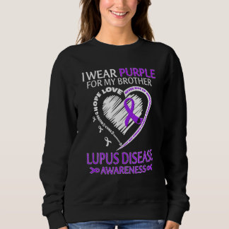 Sweatshirt Je Porte Du Violet Pour Mon Frère Lupus Maladie