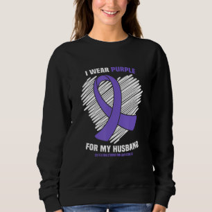 Sweatshirt Je Porte Du Violet Pour Mon Mari, Malformation Chi