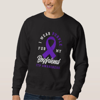 Sweatshirt Je porte du violet pour mon petit ami Sensibilisat