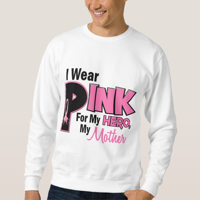 Sweatshirt Je porte le rose pour mon CANCER DU SEIN de la (Devant)