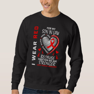 Sweatshirt Je Porte Le Rouge Pour Mon Fils En Droit, Maladie