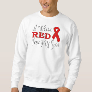 Sweatshirt Je porte le rouge pour mon fils (le ruban rouge)
