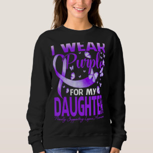 Sweatshirt Je Porte Le Violet Pour Ma Fille Lupus Sensibilisa