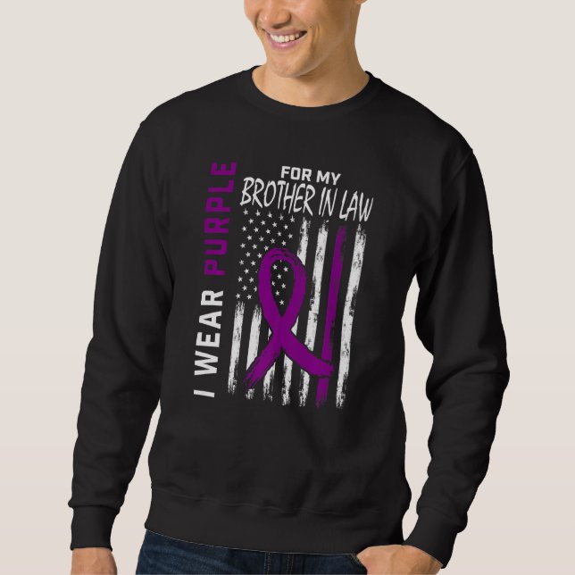 Sweatshirt Je Porte Le Violet Pour Mon Frère En Droit Épileps (Devant)