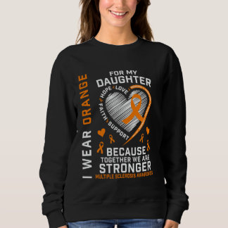 Sweatshirt Je porte orange pour la sclérose en plaques de ma