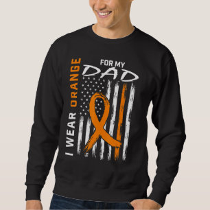 Sweatshirt Je Porte Orange Pour Mon Papa Sclérose En Plaques