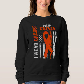 Sweatshirt Je Porte Orange Pour Mon Père Ruban de Sensibilisa