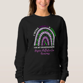 Sweatshirt Je Porte Violet Vert Petite-fille Hospice Palliati