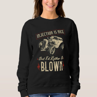 Sweatshirt Je préférerais être soufflé, Rétro Turbo Chargeur